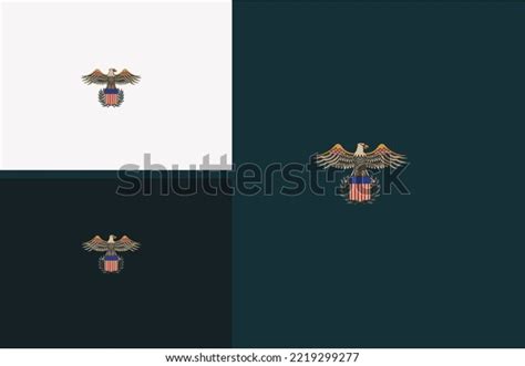 Eagle Flag Usa Vector Logo Vintage Stock Vector (Royalty Free ...