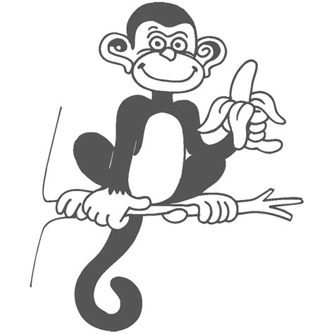 Free How To Draw A Monkey Eating A Banana, Download Free How To Draw A ...