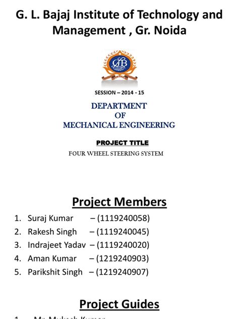 4 Wheel Steering System | PDF | Steering | Mechanical Engineering