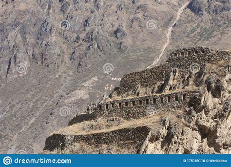 Views of the Pisac Ruins in Peru Stock Photo - Image of attraction ...