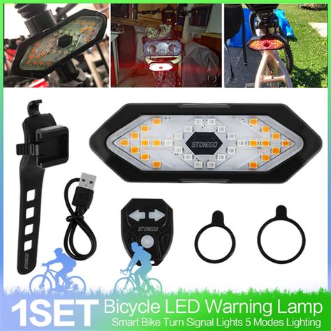 1Set(6Pcs/1Set) Smart Bike Turn Signal Lights 5 Modes Lighting ...