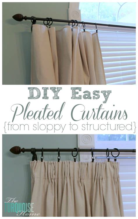 DIY Easy Pleated Curtains {from sloppy to structured} | The Turquoise Home