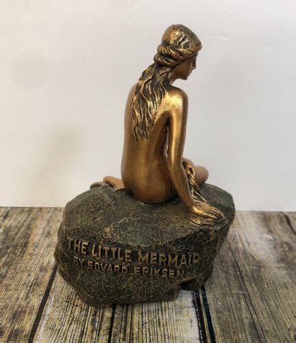 The Little Mermaid Statue Edvard Erikson Copenhagen Gold Bronze Resin ...