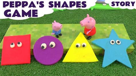 Peppa Pig Learn Shapes Game Story Episode Play Doh Surprises - Cars ...