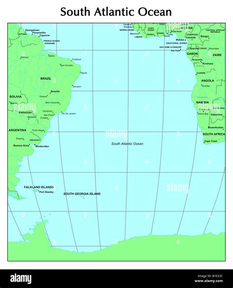 Florida Atlantic Ocean Map | Map of Atlantic Ocean Area