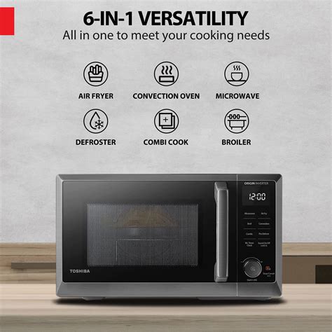 Snapklik.com : TOSHIBA 6-in-1 Air Fryer Microwave Oven Combo ORIGIN ...