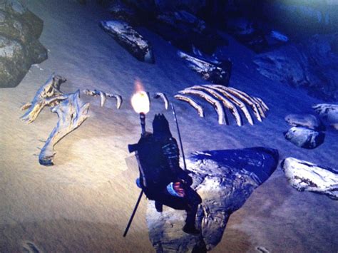 TIL There is a dragon skeleton on the trail to High Hrothgar : skyrim