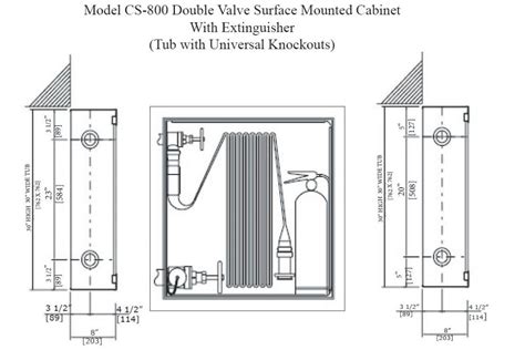 Cabinets & Accessories Fire Hose Cabinets Surface Wall Mount Pipe ...