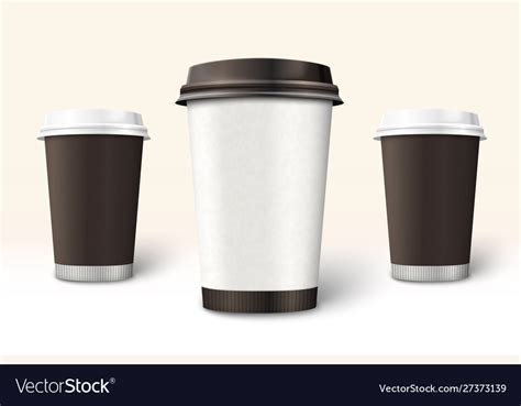 Coffee cup template for branding and design Vector Image