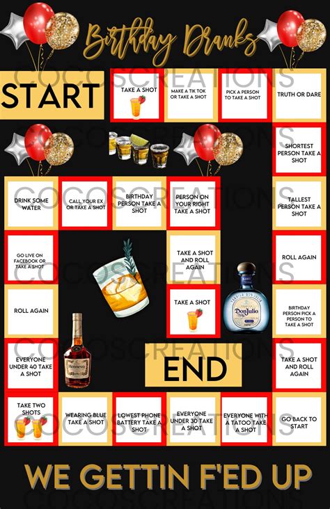 Adult Birthday Party Games Birthday Drink Birthday Drinking Game ...