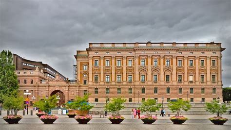 Swedish Parliament Building Riksdagshuset, Stockholm, Sweden Stock ...