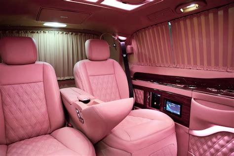 Premium Photo | Luxury modern pink car interior