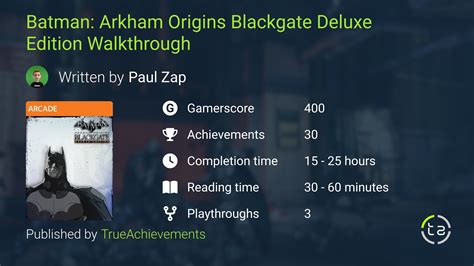 Batman: Arkham Origins Blackgate Deluxe Edition Walkthrough