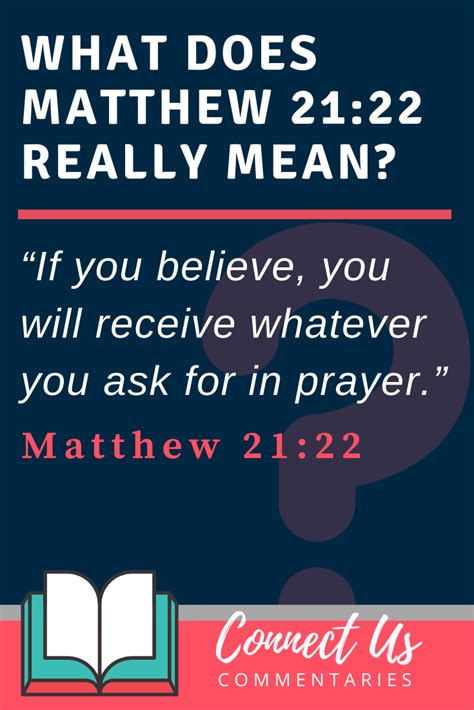 Matthew 21:22 Meaning of Believe and Receive – ConnectUS