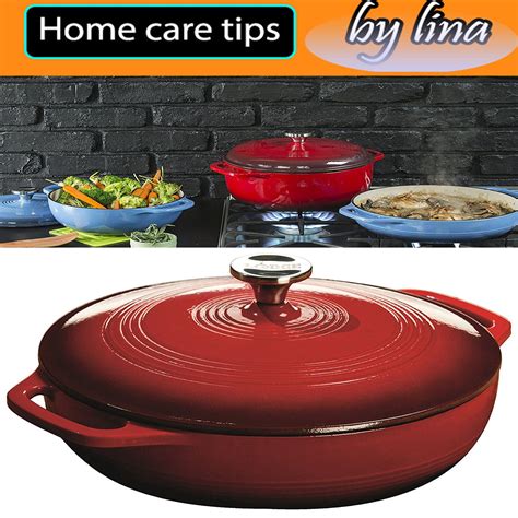 √ Lodge Enameled Cast Iron 3 Quart Dutch Oven