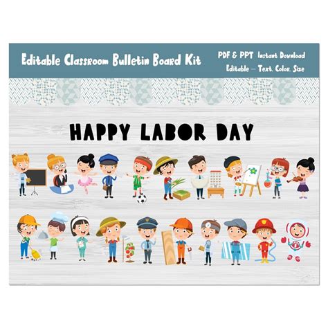 Labor Day Bulletin Board Kit/patriotic Decoration/kindergarten - Etsy