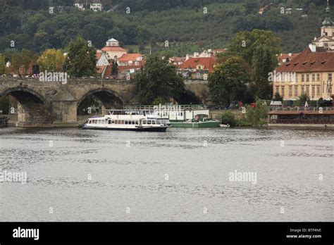 Vltava river cruise Prague Stock Photo - Alamy