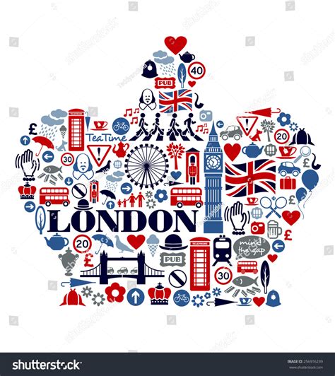 London Great Britain United Kingdom Culture Stock Vector 256916239 ...