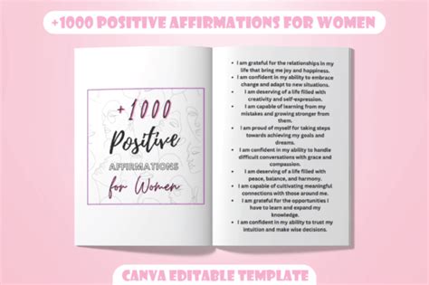 1000 Positive Affirmations for Women Graphic by BAM DESIGNS · Creative ...