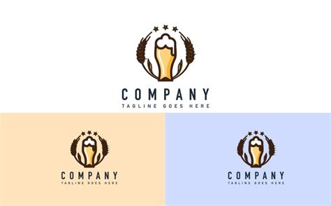 FREE Glass Beer Logo Design Template - TemplateMonster