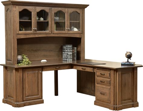 Signature Corner Desk with Hutch - Brandenberry Amish Furniture