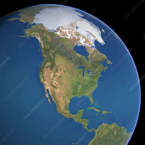 North America, satellite image - Stock Image - C001/9145 - Science ...