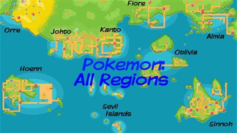 Full Pokemon World Map All Regions