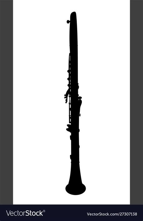 Silhouette a clarinet Royalty Free Vector Image