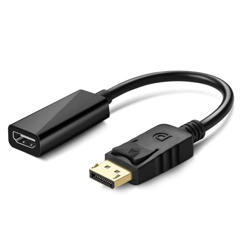 DP to HDMI Adapter, 4K UHD Supported Gold Plated DisplayPort Male to ...