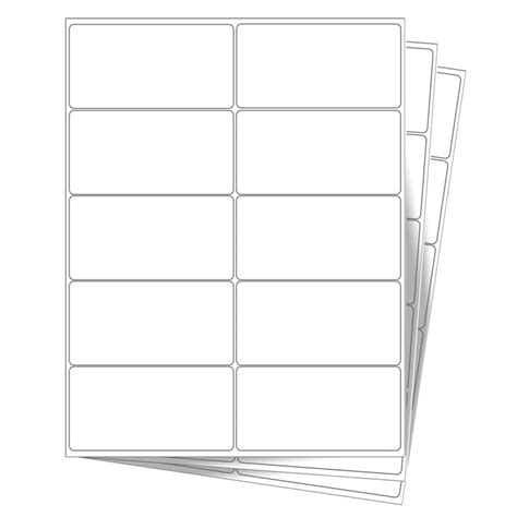 500 Shipping Labels 4 x 2 inches Mailing Address Blank White Self ...