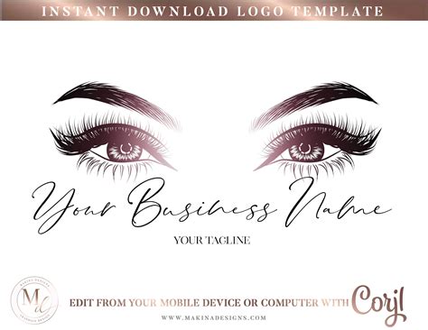 Lash Logo Template - Printable And Enjoyable Learning