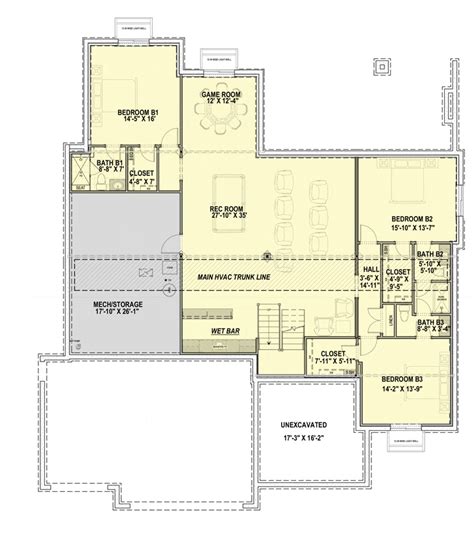 Exclusive New American House Plan with Covered Courtyard (Floor Plan ...