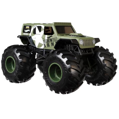 Hot Wheels Monster Trucks 1:24 Scale Jeep Vehicle - Walmart.com ...