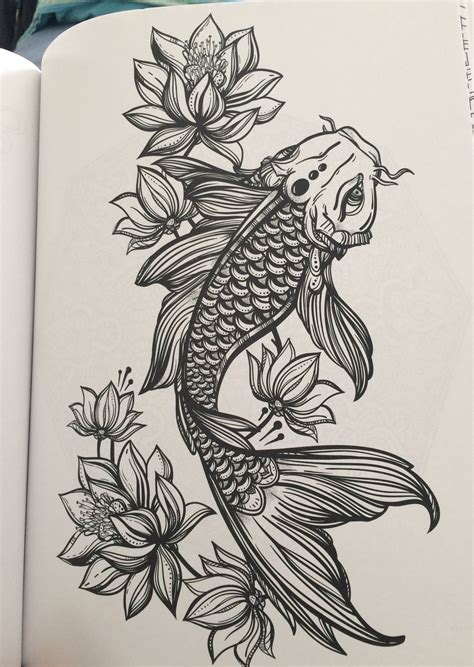 Koi Fish And Lotus Tattoo Designs