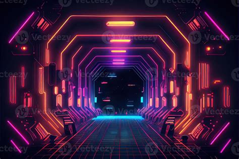 illustration of gaming background, abstract cyberpunk style of gamer ...