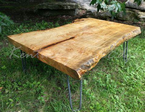 Custom Maple Burl Live Edge Coffee Table- Wood Coffee Table- Light Wood ...