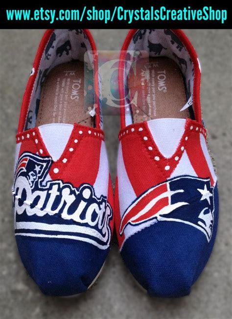 New England Patriots NFL Painted Toms | Toms shoes outlet, Cheap toms ...