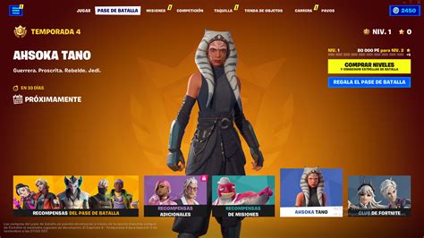 Fortnite Capítulo 4 bloquea la skin de Ahsoka hasta final de septiembre