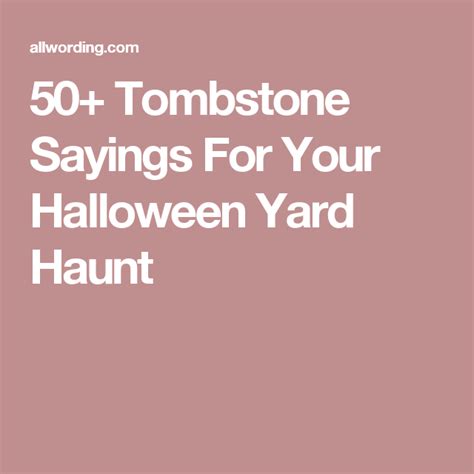 Halloween Tombstones Names - DIY