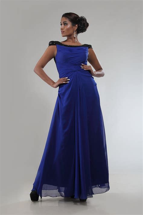 Buy Online Electric Blue Cocktail Dress - AD Singh