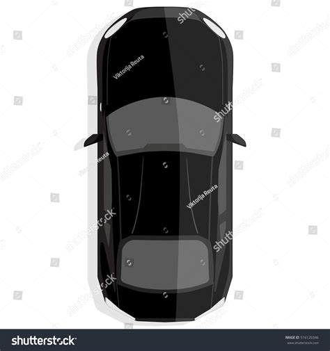 Vector Illustration Black Sport Car Top Stock Vector (Royalty Free ...