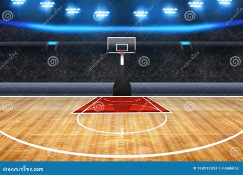 Professional Basketball Court Arena Backgrounds Stock Image - Image of ...