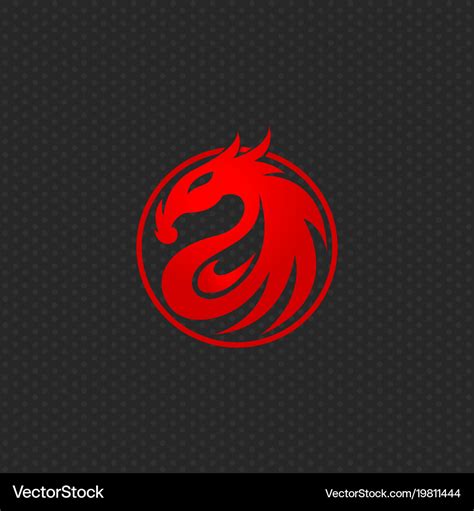 Dragon logo design template Royalty Free Vector Image