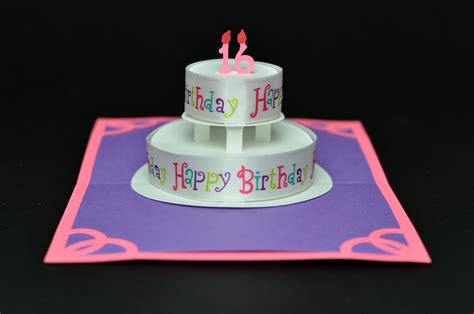 Birthday Cake Pop Up Card Template | The Cake Boutique