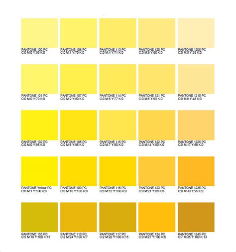 8+ Sample PMS Color Charts | Sample Templates