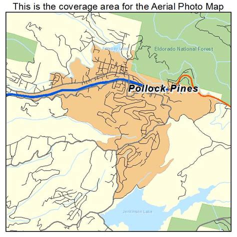 Aerial Photography Map of Pollock Pines, CA California