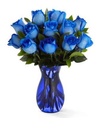 il-Qronfla Bouquet of Blue Roses - il-Qronfla