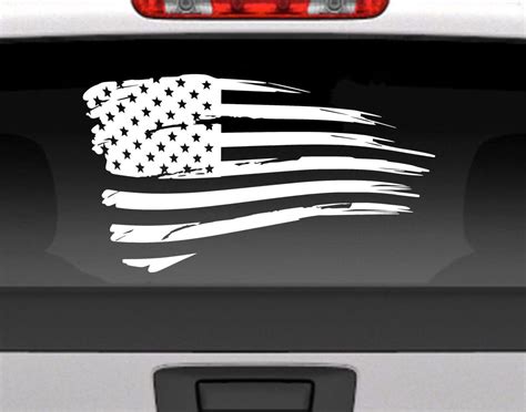 Distressed American Flag Vinyl Decal Sticker USA Patriotic Decal ...