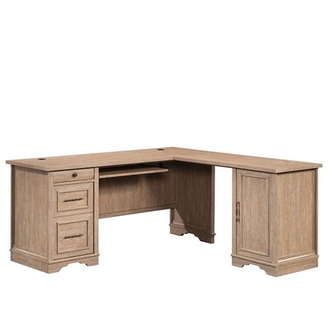 Sauder Rollingwood ® L-Shaped Desk with Drawers in Brushed Oak ...