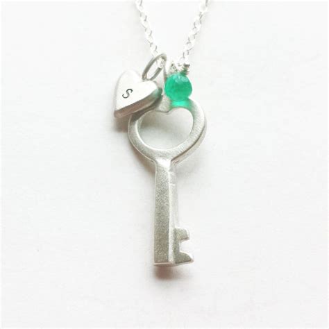 small simple key necklace – Emily Rosenfeld